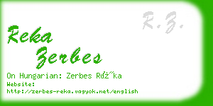 reka zerbes business card